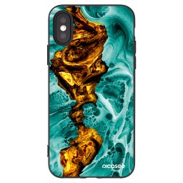Fekete szilikon tok az alábbi mobiltelefonokra Apple iPhone X/XS - Goldsky
