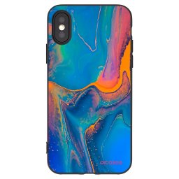 Fekete szilikon tok az alábbi mobiltelefonokra Apple iPhone X/XS - Rainbow