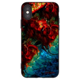 Fekete szilikon tok az alábbi mobiltelefonokra Apple iPhone X/XS - Universe