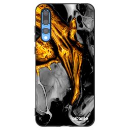 Fekete szilikon tok az alábbi mobiltelefonokra Huawei P20 Pro - Black Gold