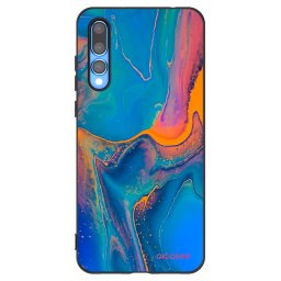 Fekete szilikon tok az alábbi mobiltelefonokra Huawei P20 Pro - Rainbow