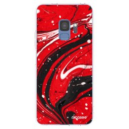 Átlátszó szilikon tok az alábbi mobiltelefonokra Samsung Galaxy S9 G960F - Red black
