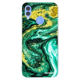 Átlátszó szilikon tok az alábbi mobiltelefonokra Huawei P Smart 2019 - Green Gold