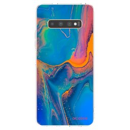 Átlátszó szilikon tok az alábbi mobiltelefonokra Samsung Galaxy S10 Plus G975 - Rainbow