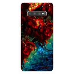 Átlátszó szilikon tok az alábbi mobiltelefonokra Samsung Galaxy S10 Plus G975 - Universe