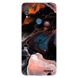 Átlátszó szilikon tok az alábbi mobiltelefonokra Huawei Y7 2019 - Cream