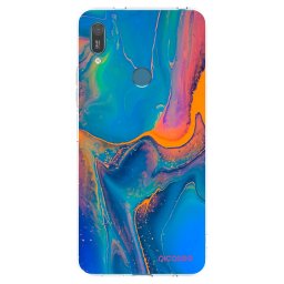 Átlátszó szilikon tok az alábbi mobiltelefonokra Huawei Y7 2019 - Rainbow