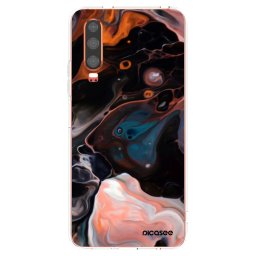 Átlátszó szilikon tok az alábbi mobiltelefonokra Huawei P30 - Cream