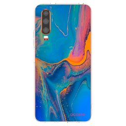 Átlátszó szilikon tok az alábbi mobiltelefonokra Huawei P30 - Rainbow