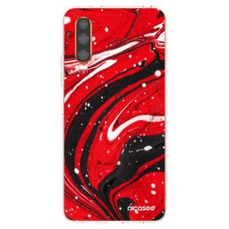 Átlátszó szilikon tok az alábbi mobiltelefonokra Huawei P30 - Red black