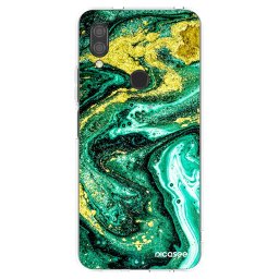 Átlátszó szilikon tok az alábbi mobiltelefonokra Xiaomi Redmi 7 - Green Gold