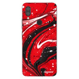 Átlátszó szilikon tok az alábbi mobiltelefonokra Xiaomi Redmi 7 - Red black