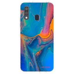Átlátszó szilikon tok az alábbi mobiltelefonokra Samsung Galaxy A40 A405F - Rainbow