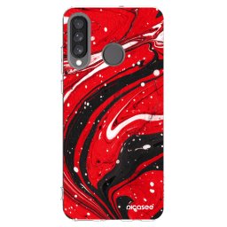Átlátszó szilikon tok az alábbi mobiltelefonokra Huawei P30 Lite - Red black