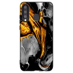 Fekete szilikon tok az alábbi mobiltelefonokra Huawei P30 Lite - Black Gold