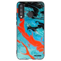 Fekete szilikon tok az alábbi mobiltelefonokra Huawei P30 Lite - Blue Magma