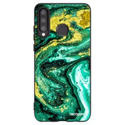 Fekete szilikon tok az alábbi mobiltelefonokra Huawei P30 Lite - Green Gold