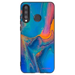 Fekete szilikon tok az alábbi mobiltelefonokra Huawei P30 Lite - Rainbow