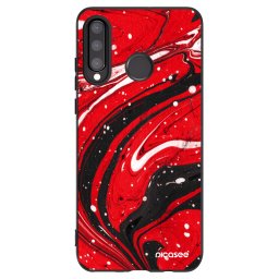Fekete szilikon tok az alábbi mobiltelefonokra Huawei P30 Lite - Red black