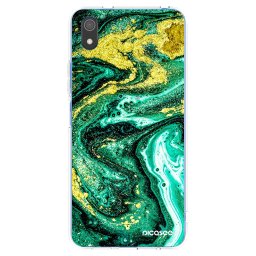 Átlátszó szilikon tok az alábbi mobiltelefonokra Xiaomi Redmi 7A - Green Gold