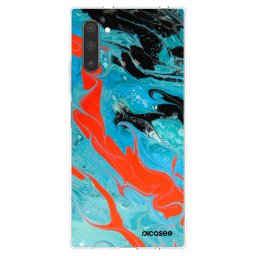 Átlátszó szilikon tok az alábbi mobiltelefonokra Samsung Galaxy Note 10 N970F - Blue Magma