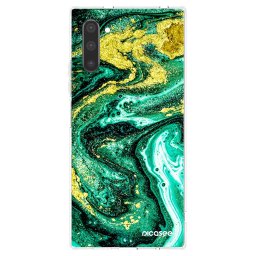 Átlátszó szilikon tok az alábbi mobiltelefonokra Samsung Galaxy Note 10 N970F - Green Gold