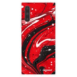 Átlátszó szilikon tok az alábbi mobiltelefonokra Samsung Galaxy Note 10 N970F - Red black