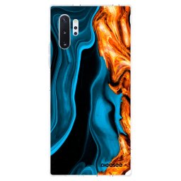 Átlátszó szilikon tok az alábbi mobiltelefonokra Samsung Galaxy Note 10+ N975F - Gold blue