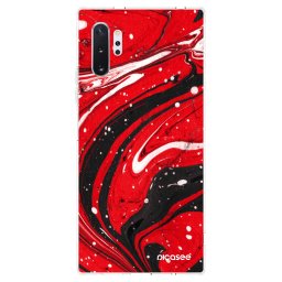 Átlátszó szilikon tok az alábbi mobiltelefonokra Samsung Galaxy Note 10+ N975F - Red black
