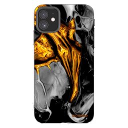 Átlátszó szilikon tok az alábbi mobiltelefonokra Apple iPhone 11 - Black Gold