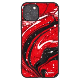 Fekete szilikon tok az alábbi mobiltelefonokra Apple iPhone 11 Pro - Red black