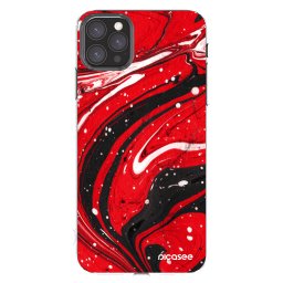 Átlátszó szilikon tok az alábbi mobiltelefonokra Apple iPhone 11 Pro Max - Red black