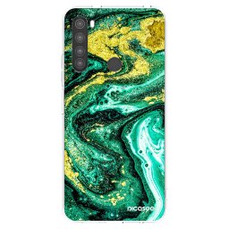Átlátszó szilikon tok az alábbi mobiltelefonokra Xiaomi Redmi Note 8 - Green Gold
