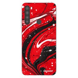 Átlátszó szilikon tok az alábbi mobiltelefonokra Xiaomi Redmi Note 8 - Red black