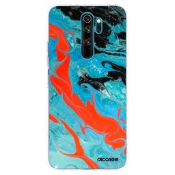 Átlátszó szilikon tok az alábbi mobiltelefonokra Xiaomi Redmi Note 8 Pro - Blue Magma