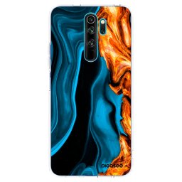 Átlátszó szilikon tok az alábbi mobiltelefonokra Xiaomi Redmi Note 8 Pro - Gold blue