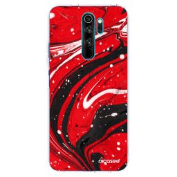 Átlátszó szilikon tok az alábbi mobiltelefonokra Xiaomi Redmi Note 8 Pro - Red black