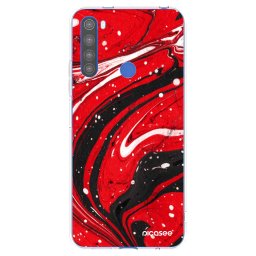 Átlátszó szilikon tok az alábbi mobiltelefonokra Xiaomi Redmi Note 8T - Red black