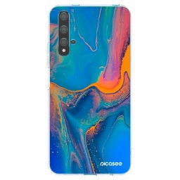 Átlátszó szilikon tok az alábbi mobiltelefonokra Huawei Nova 5T - Rainbow