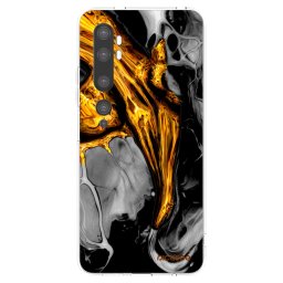Átlátszó szilikon tok az alábbi mobiltelefonokra Xiaomi Mi Note 10 (Pro) - Black Gold