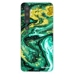 Átlátszó szilikon tok az alábbi mobiltelefonokra Xiaomi Mi Note 10 (Pro) - Green Gold