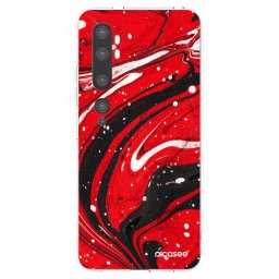 Átlátszó szilikon tok az alábbi mobiltelefonokra Xiaomi Mi Note 10 (Pro) - Red black