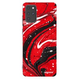 Átlátszó szilikon tok az alábbi mobiltelefonokra Samsung Galaxy S20+ G985F - Red black