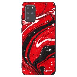 Fekete szilikon tok az alábbi mobiltelefonokra Samsung Galaxy S20+ G985F - Red black