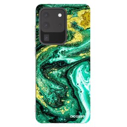 Átlátszó szilikon tok az alábbi mobiltelefonokra Samsung Galaxy S20 Ultra 5G G988F - Green Gold