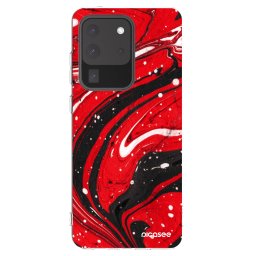 Átlátszó szilikon tok az alábbi mobiltelefonokra Samsung Galaxy S20 Ultra 5G G988F - Red black
