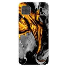 Átlátszó szilikon tok az alábbi mobiltelefonokra Huawei P40 Lite - Black Gold