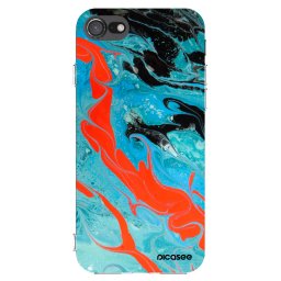 Átlátszó szilikon tok az alábbi mobiltelefonokra Apple iPhone SE 2020 - Blue Magma