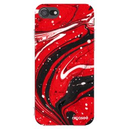 Átlátszó szilikon tok az alábbi mobiltelefonokra Apple iPhone SE 2020 - Red black