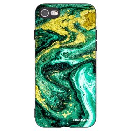 Fekete szilikon tok az alábbi mobiltelefonokra Apple iPhone SE 2020 - Green Gold
